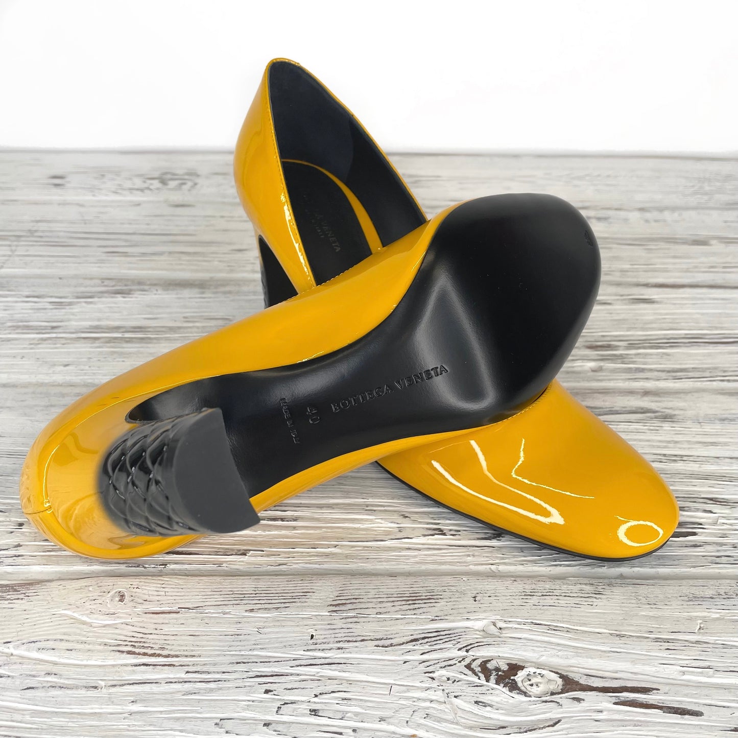 BOTTEGA VENETA Yellow Isabel Heels