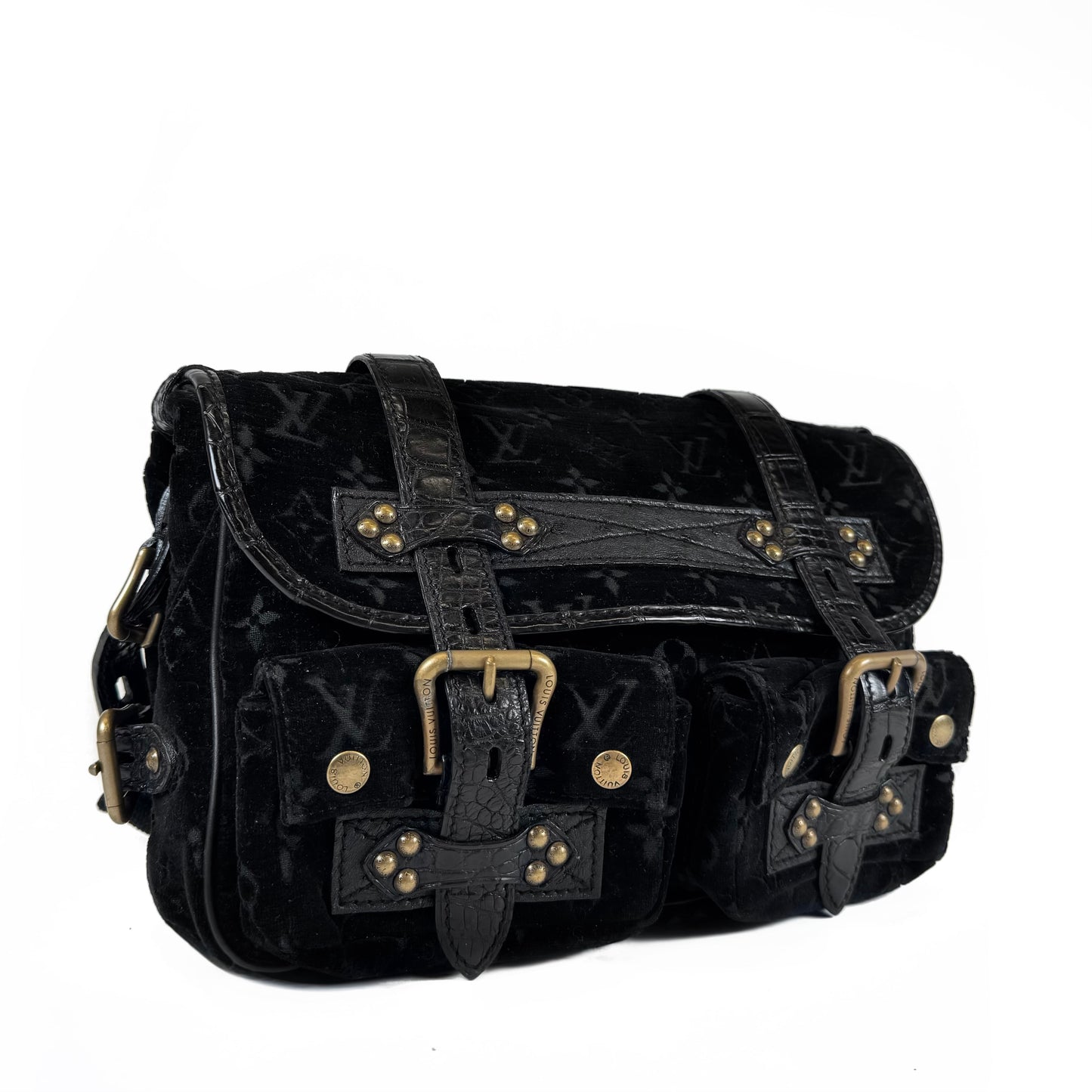 Louis Vuitton Limited Edition Monogram Velour Clyde Mon Bag
