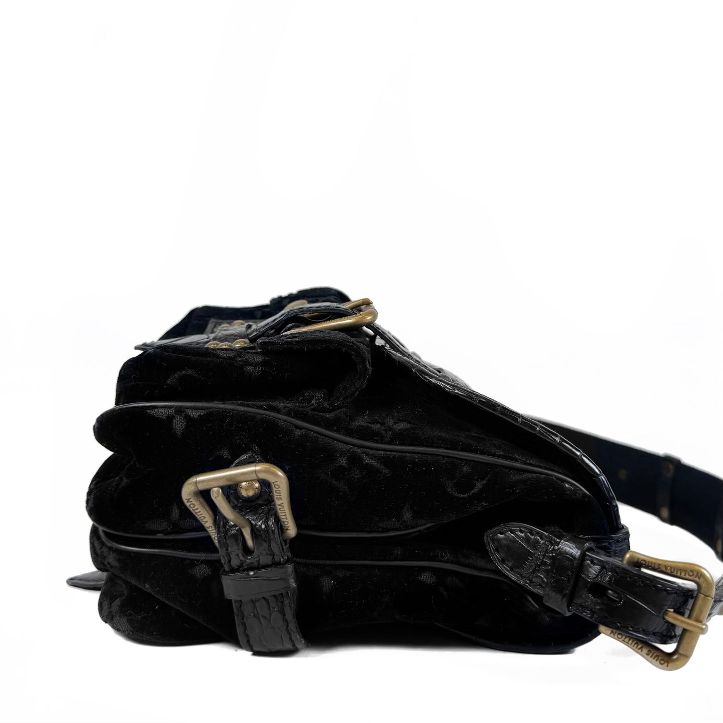 Louis Vuitton Limited Edition Monogram Velour Clyde Mon Bag