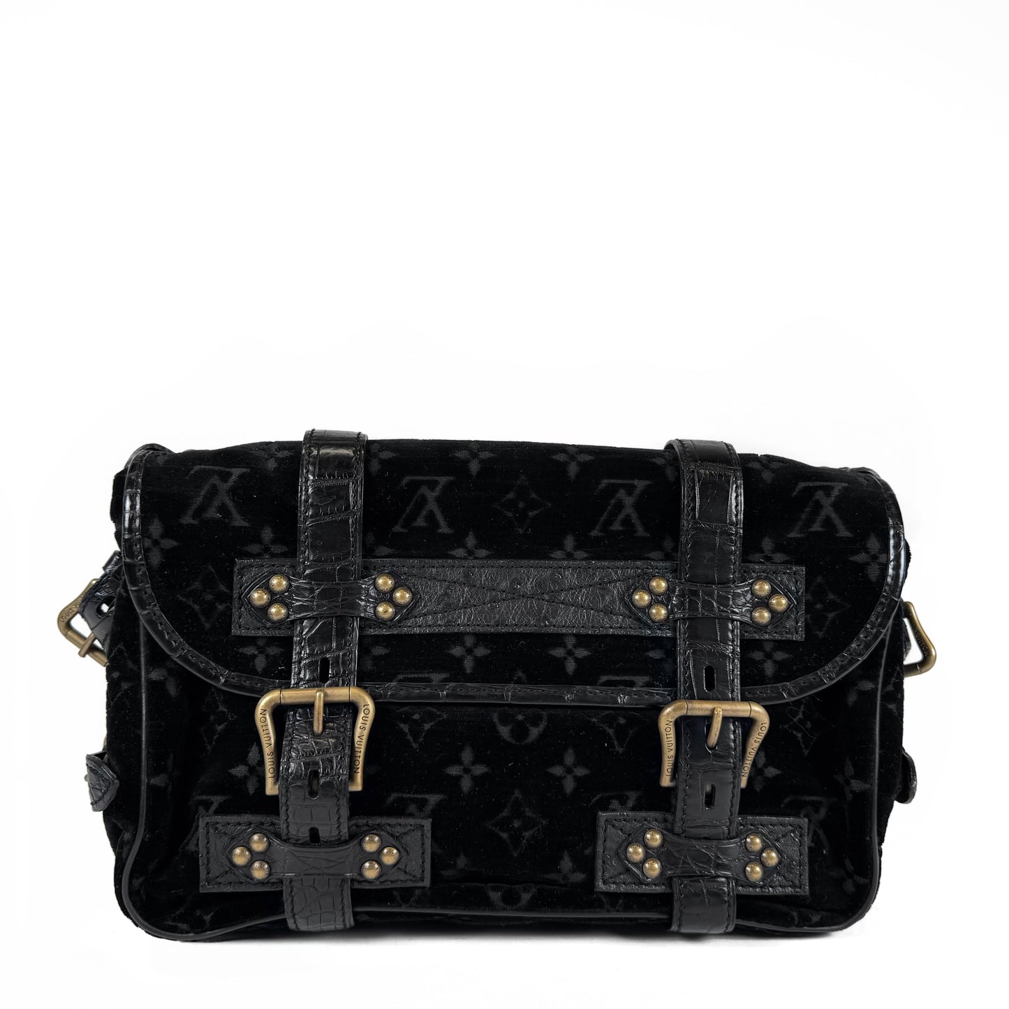 Louis Vuitton Limited Edition Monogram Velour Clyde Mon Bag