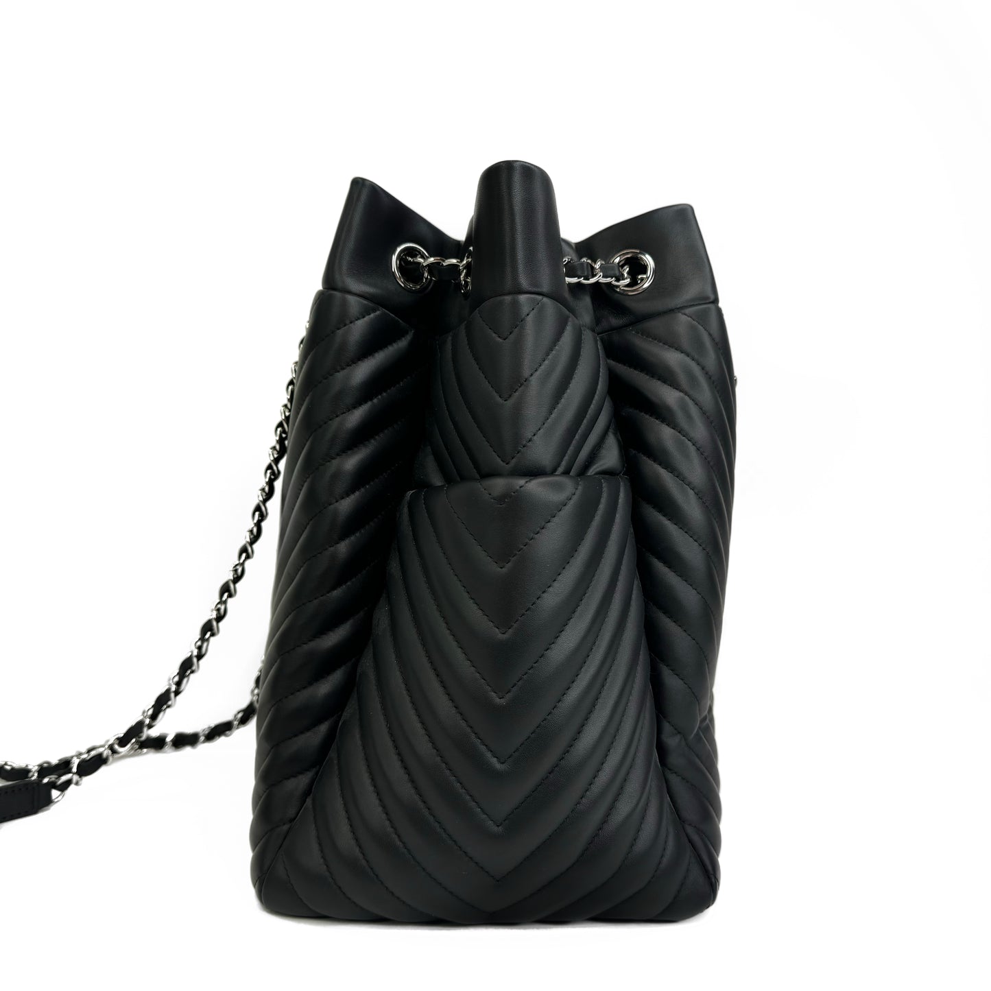 Chanel Urban Spirit Drawstring Bucket Black