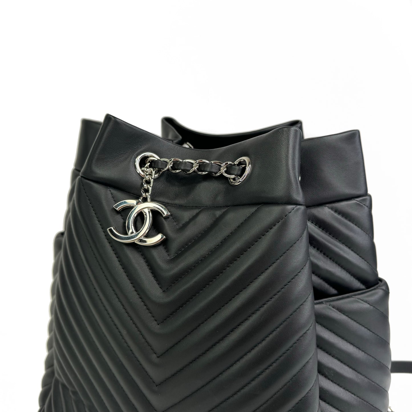 Chanel Urban Spirit Drawstring Bucket Black
