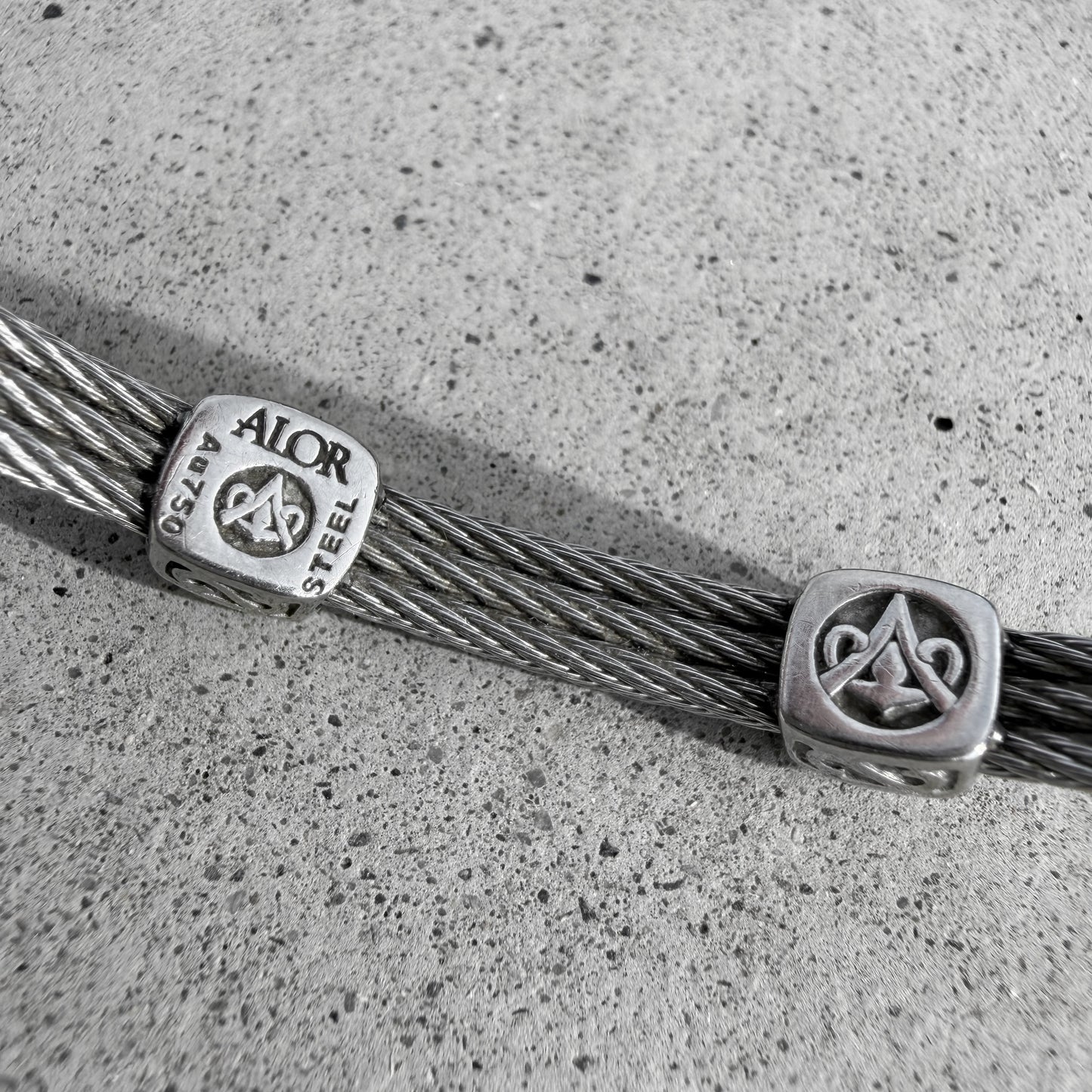 Alor Two White Gold Station Diamond Cable Bracelet