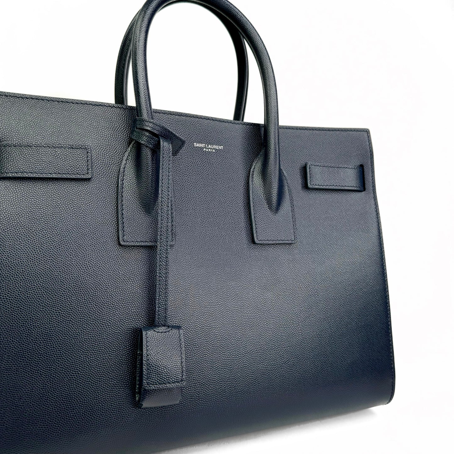 Saint Laurent Navy Sac de Jour Bag