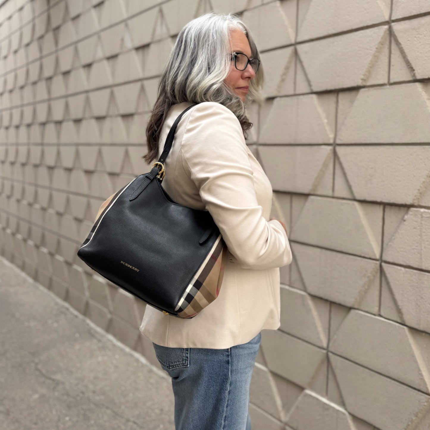 Burberry Smoked Check Shoulder Bag