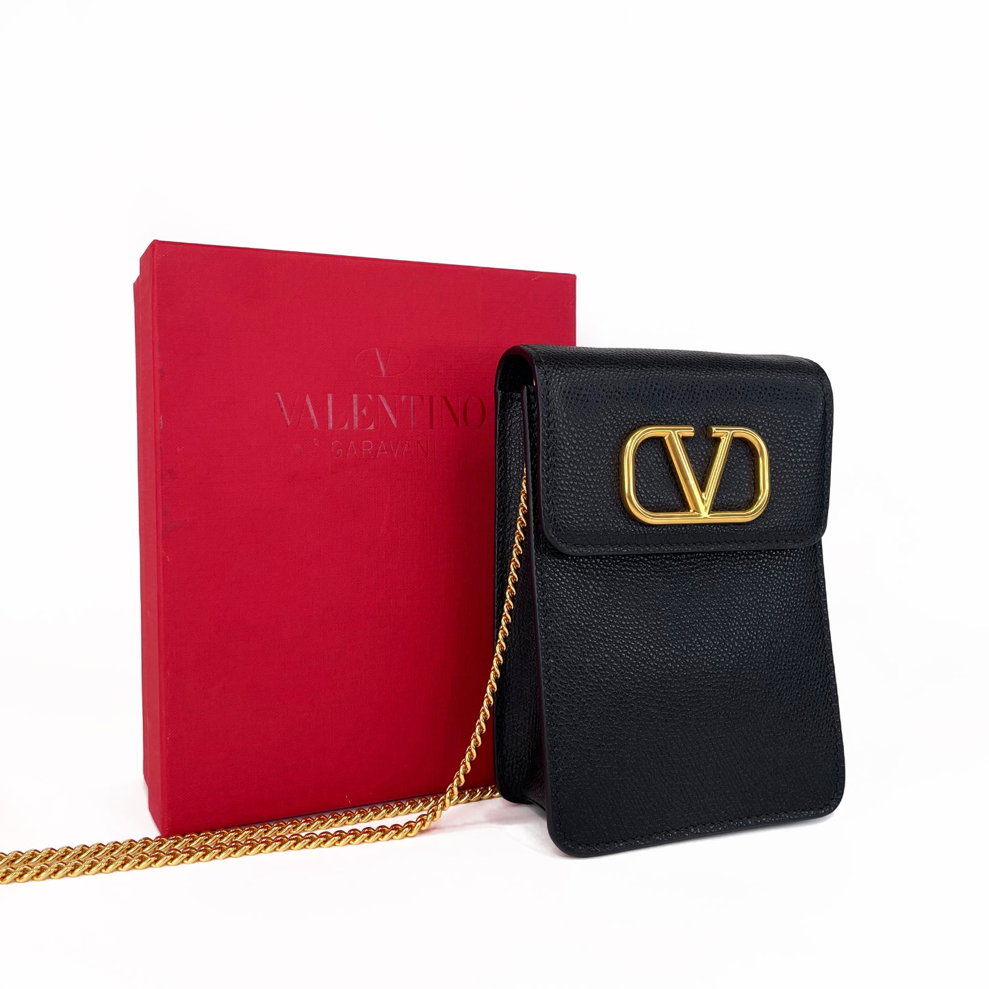 Valentino Loco Leather Crossbody Phone Case