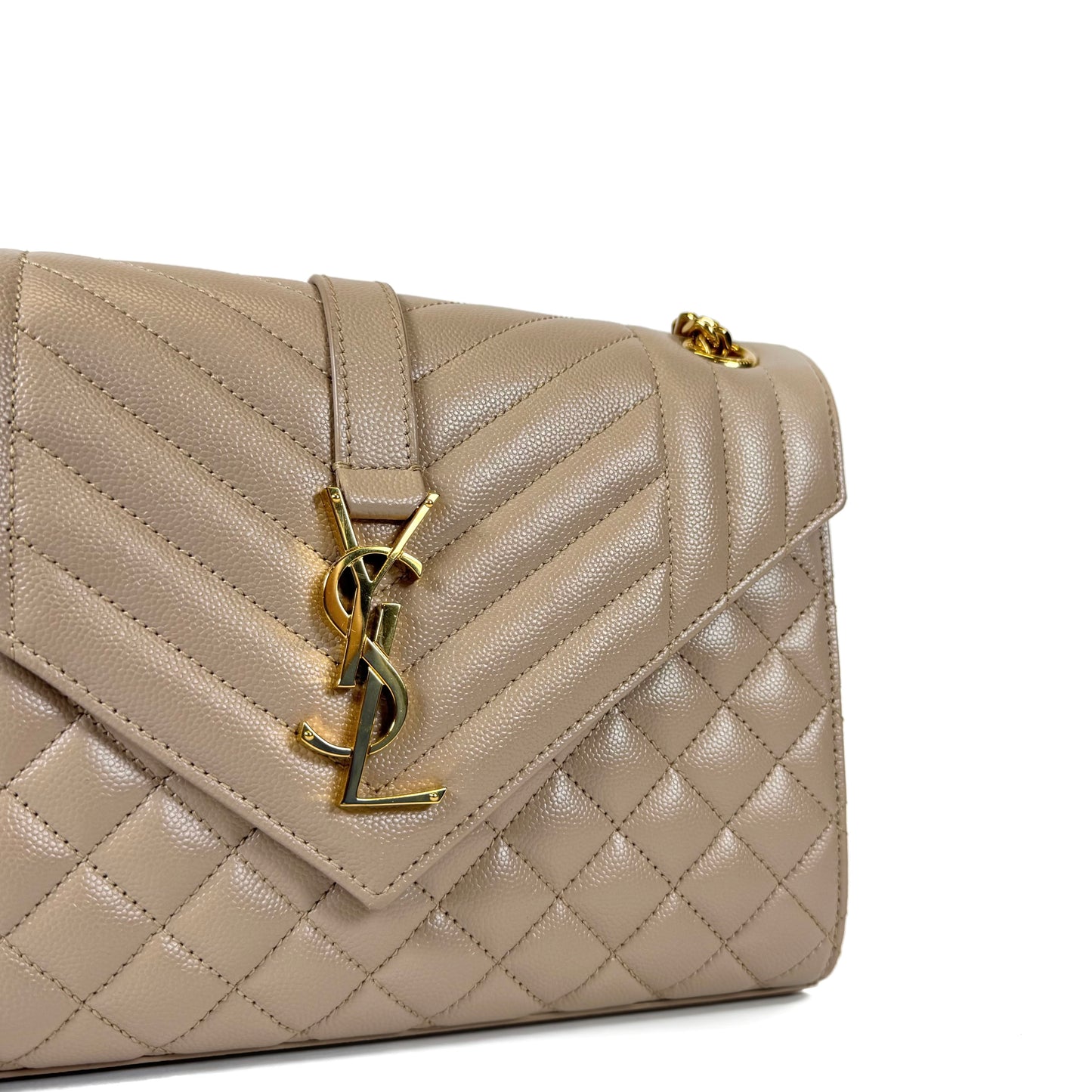 Saint Laurent Envelope Triquilt Medium Shoulder Bag