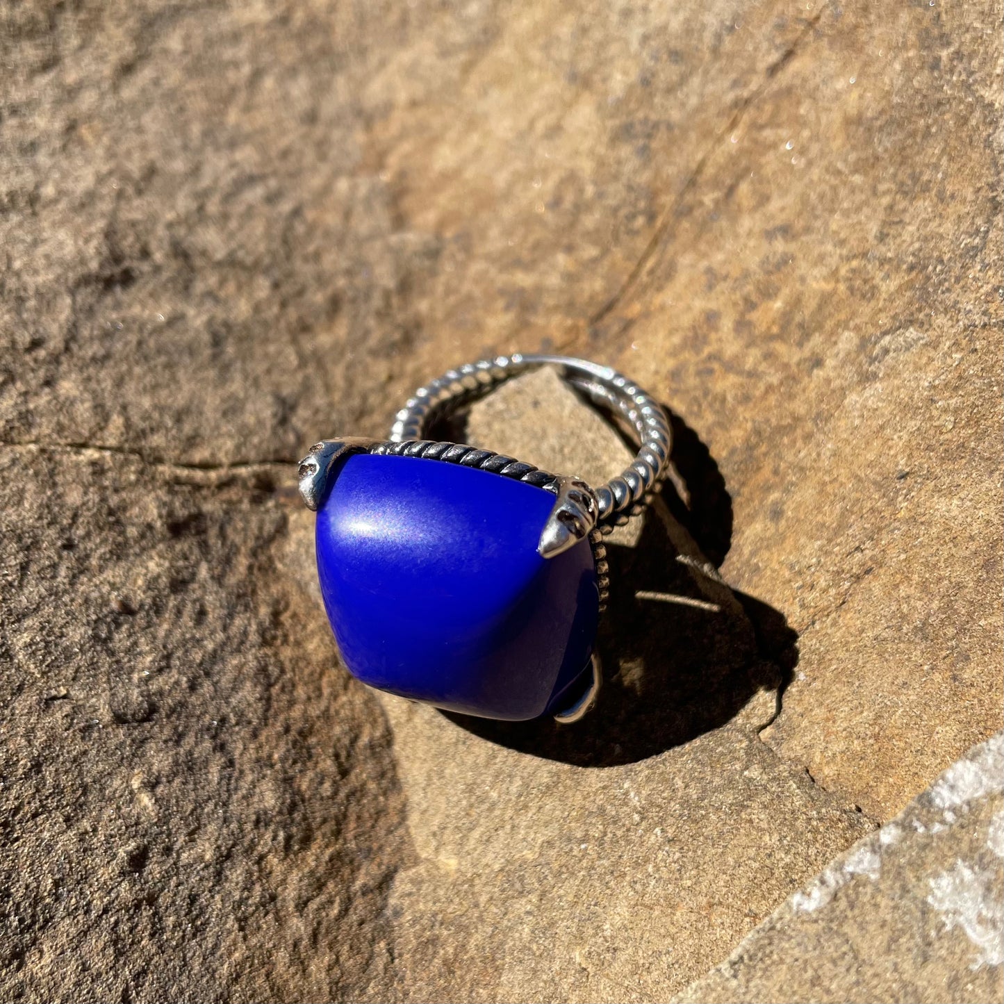 David Yurman 925 Silver Lapis Lazuli Ring