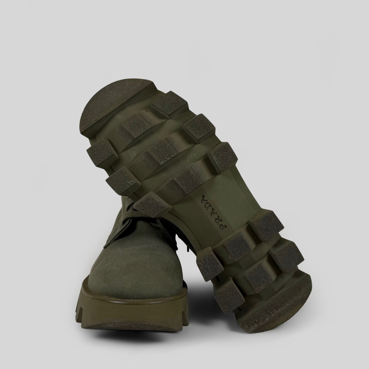 Prada Canvas Combat Boots