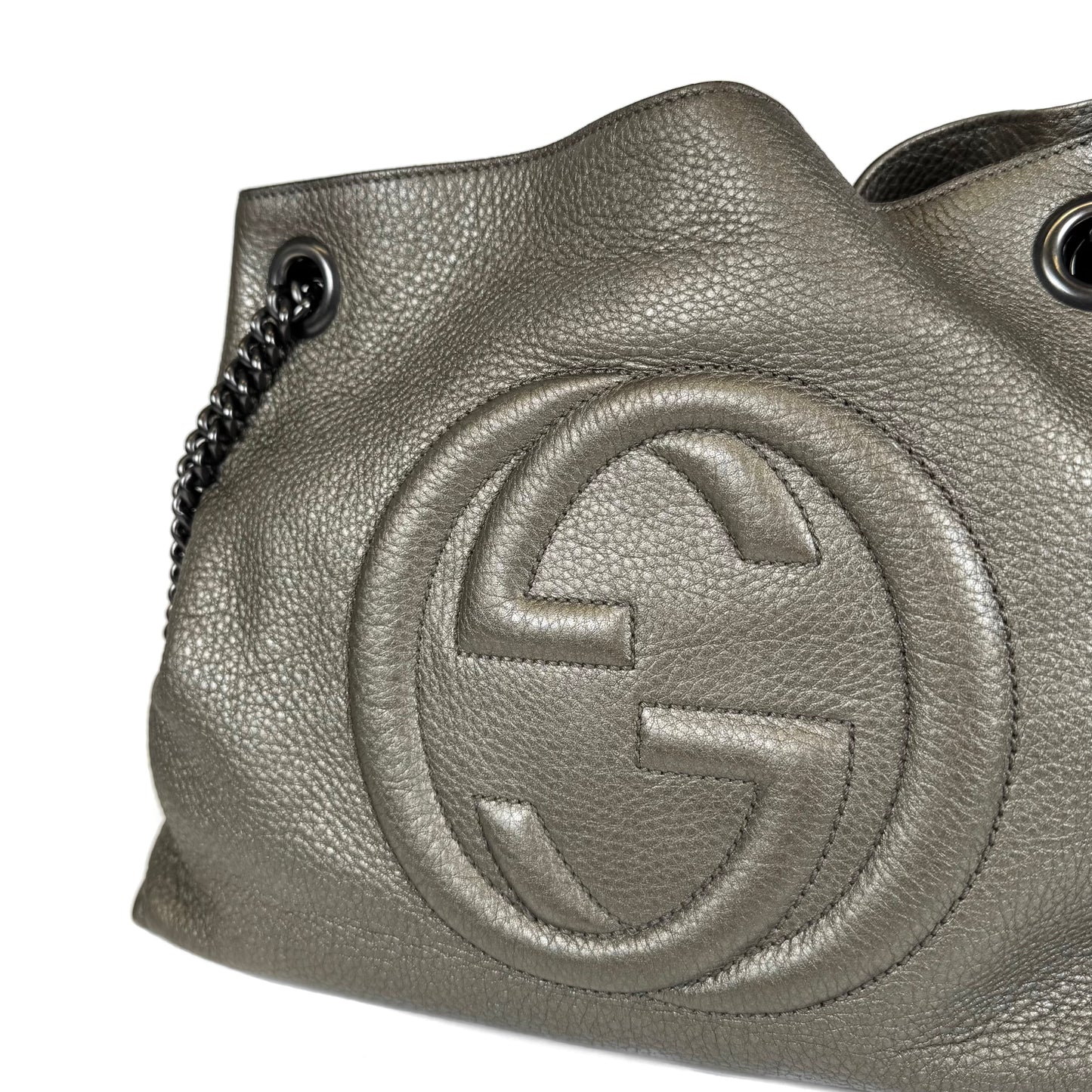Gucci Soho Metallic Medium Tote Bag