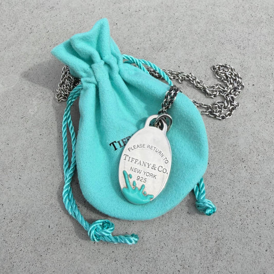Tiffany & Co. Color Splash Oval Tag Pendant