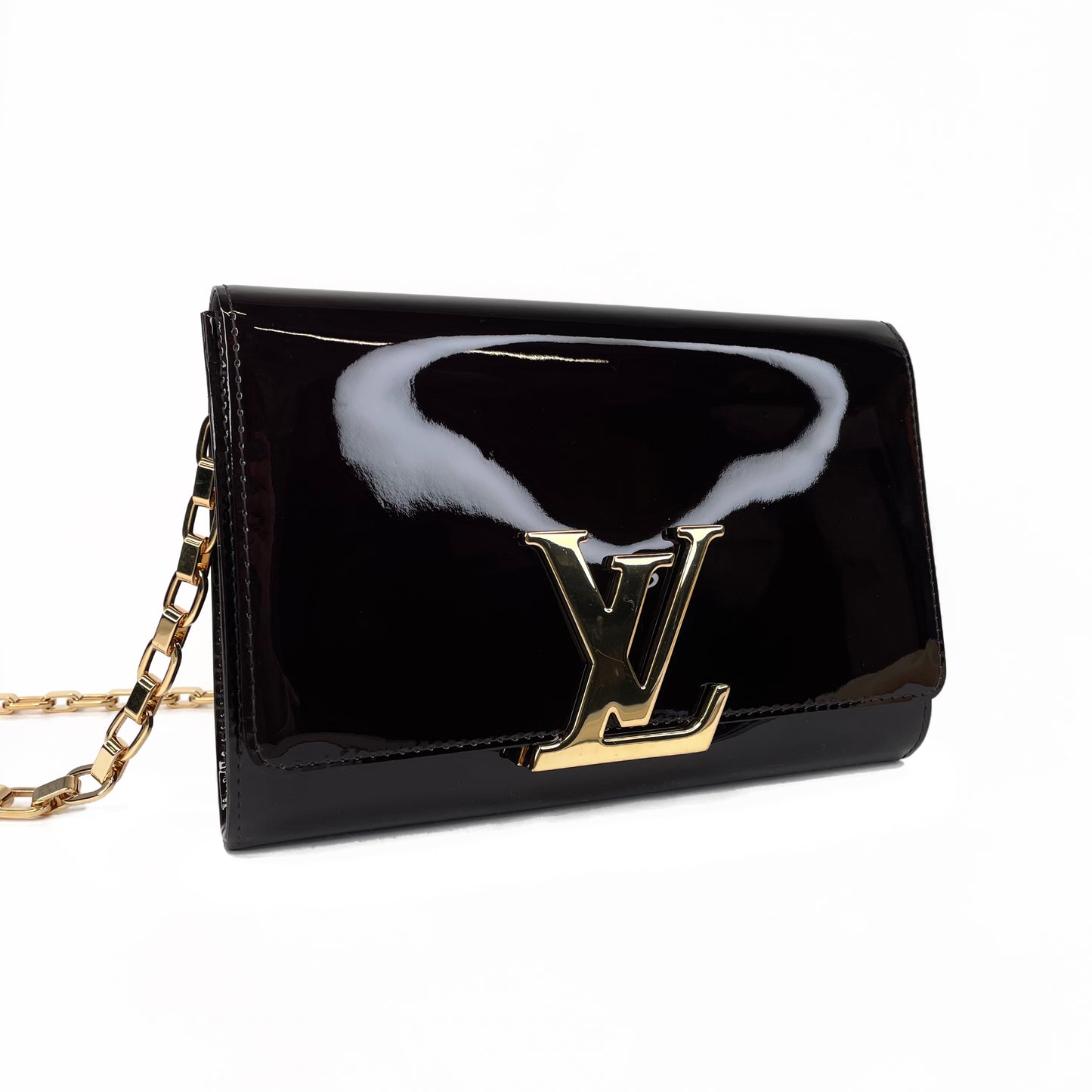 Louis Vuitton Vernis Louise Chain Clutch