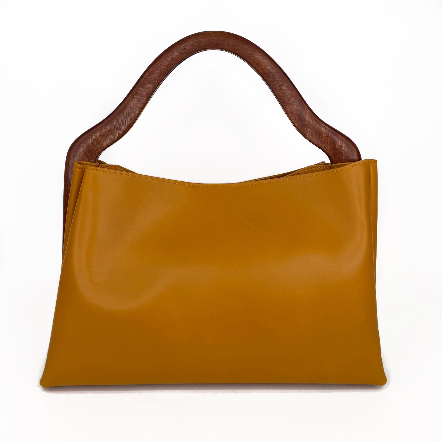 BOTTEGA VENETA Large Brown Mount Chain Bag with Wood Handle