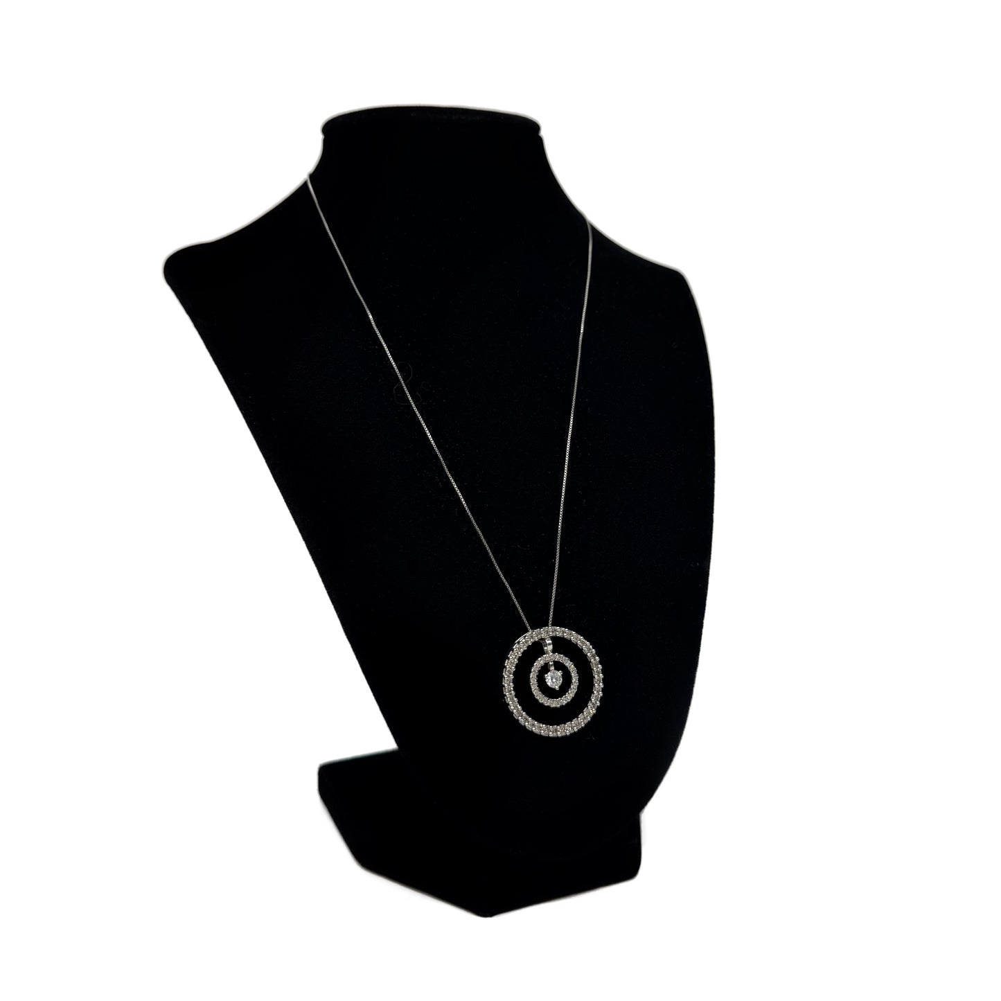 White Gold Chain and Diamond Pendant