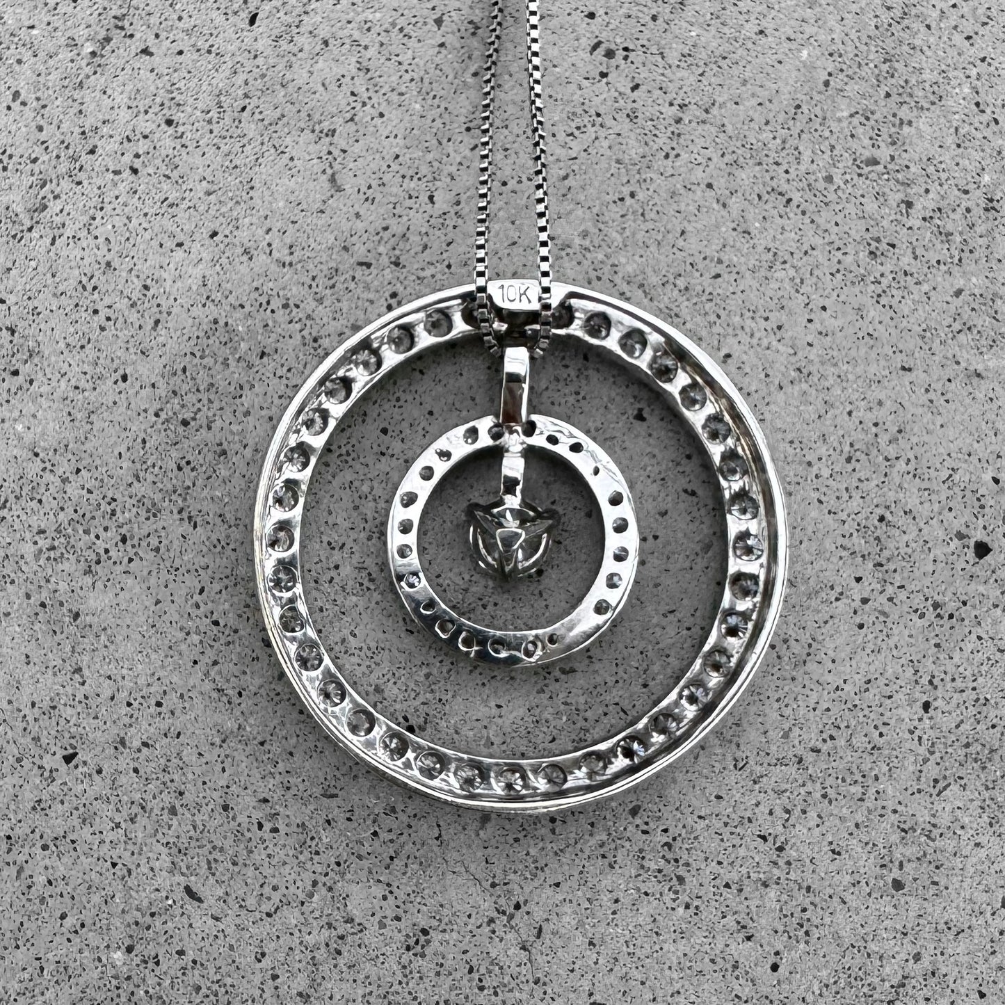 White Gold Chain and Diamond Pendant