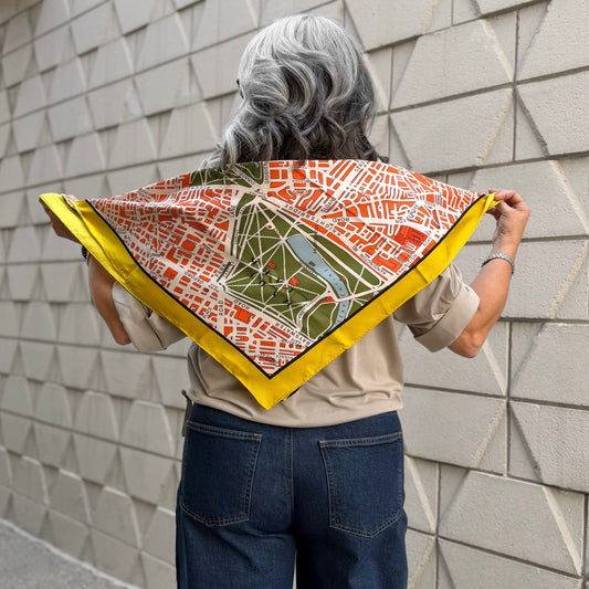 Burberry Prorsum London Map Silk Scarf