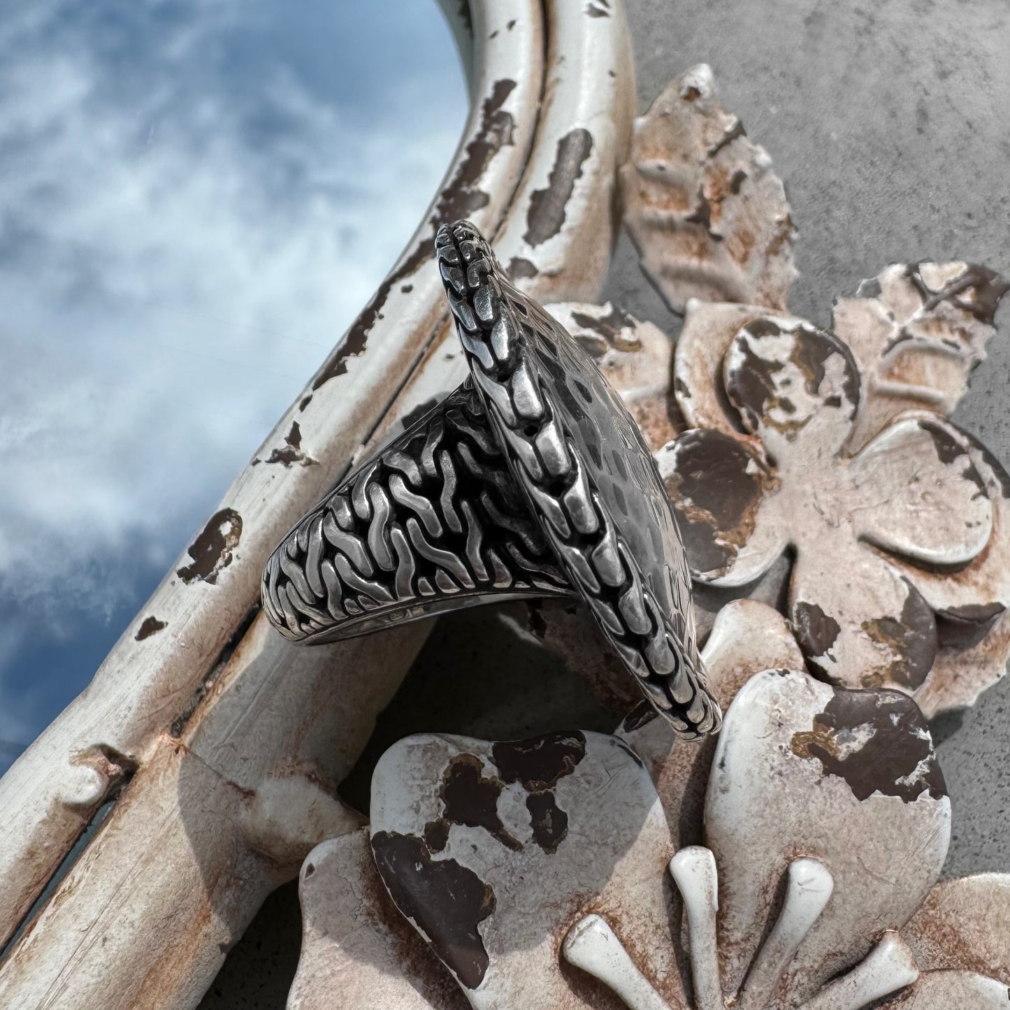 John Hardy Palu Hammered Dome Ring