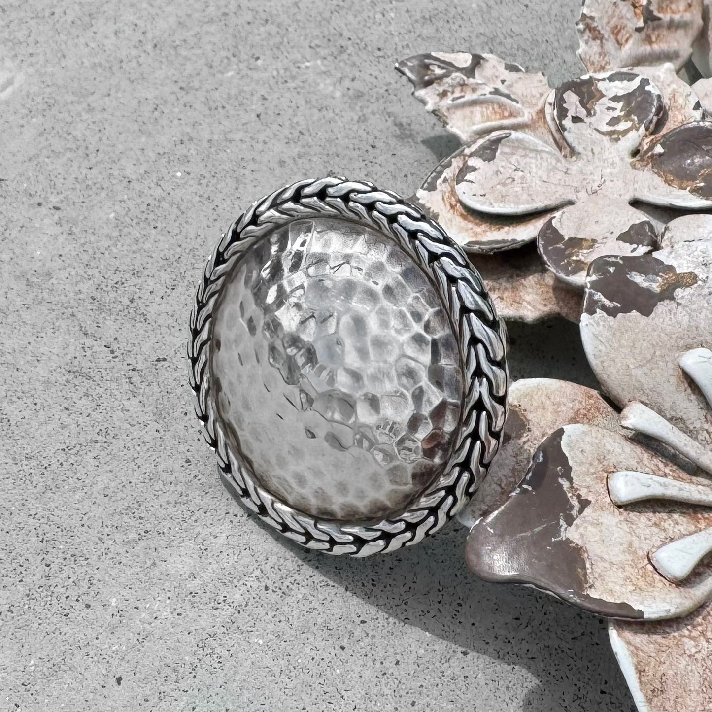 John Hardy Palu Hammered Dome Ring