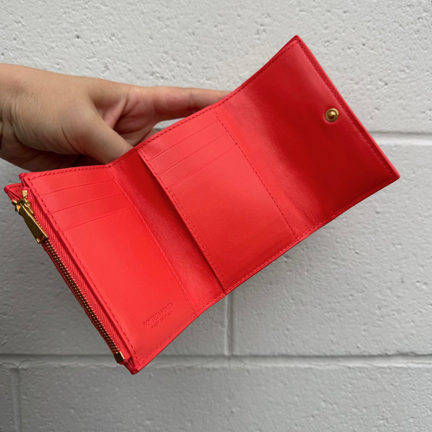 Bottega Veneta Trifold Intrecciato Cassette Wallet