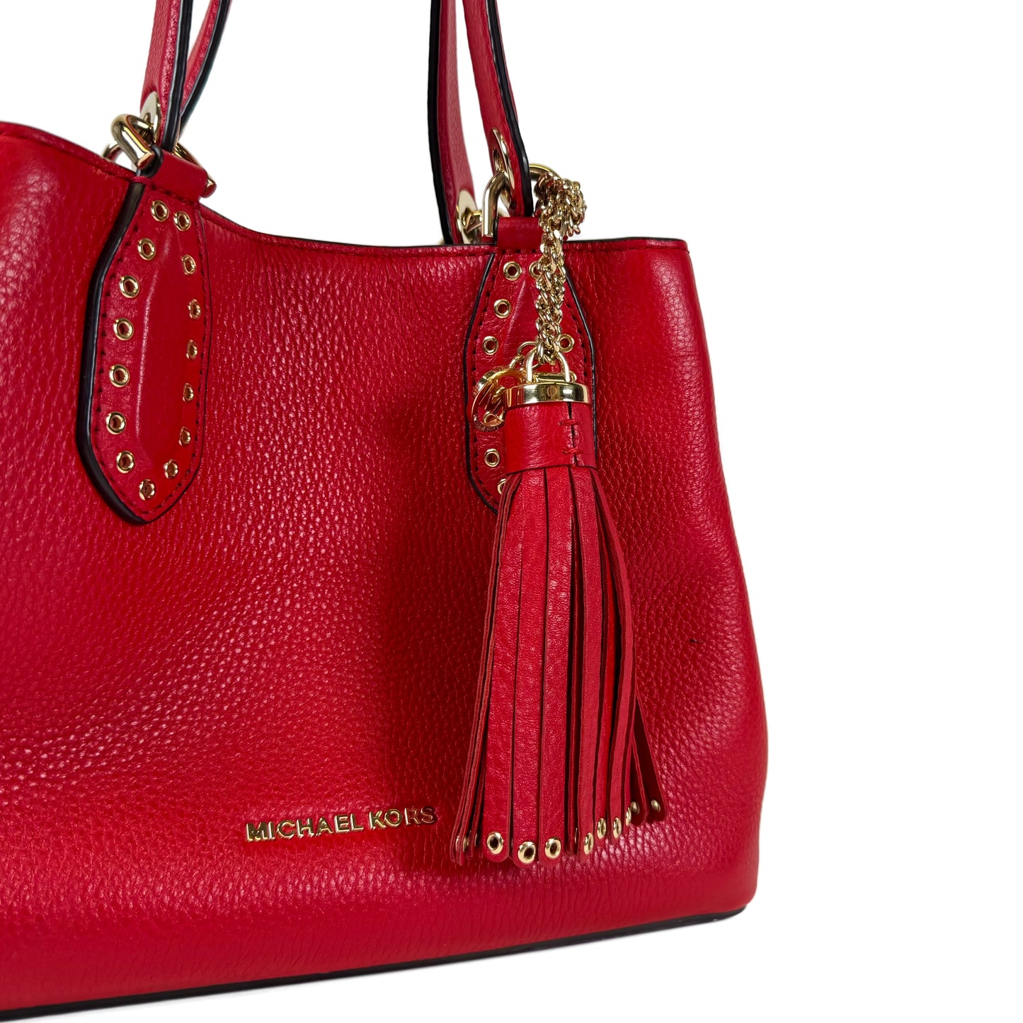 Michael Kors Brooklyn Red Small Satchel