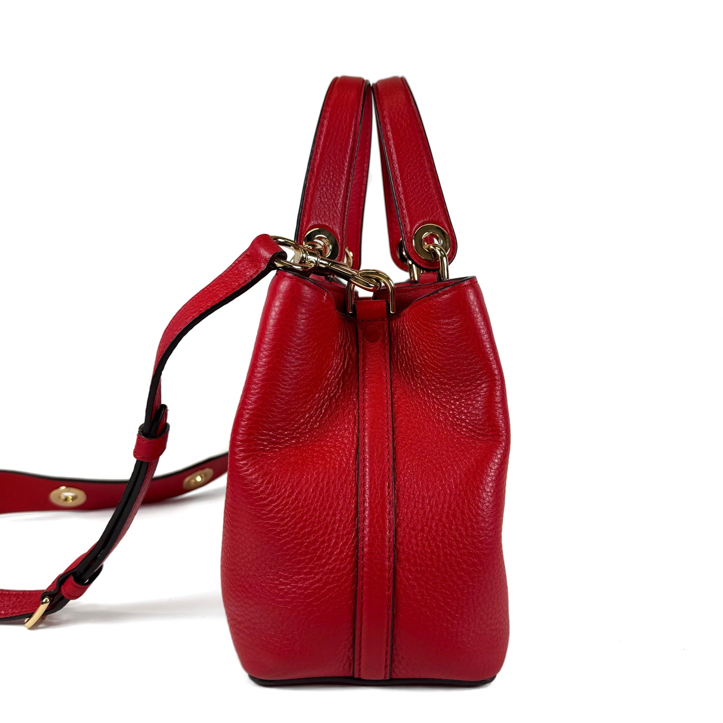 Michael Kors Brooklyn Red Small Satchel