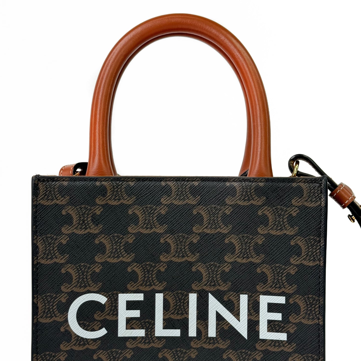 Celine Vertical Triomphe Canvas Mini Bag