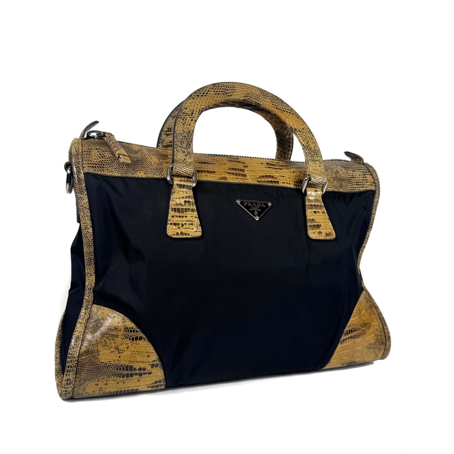 Prada Lizard Tessuto Nylon Bag