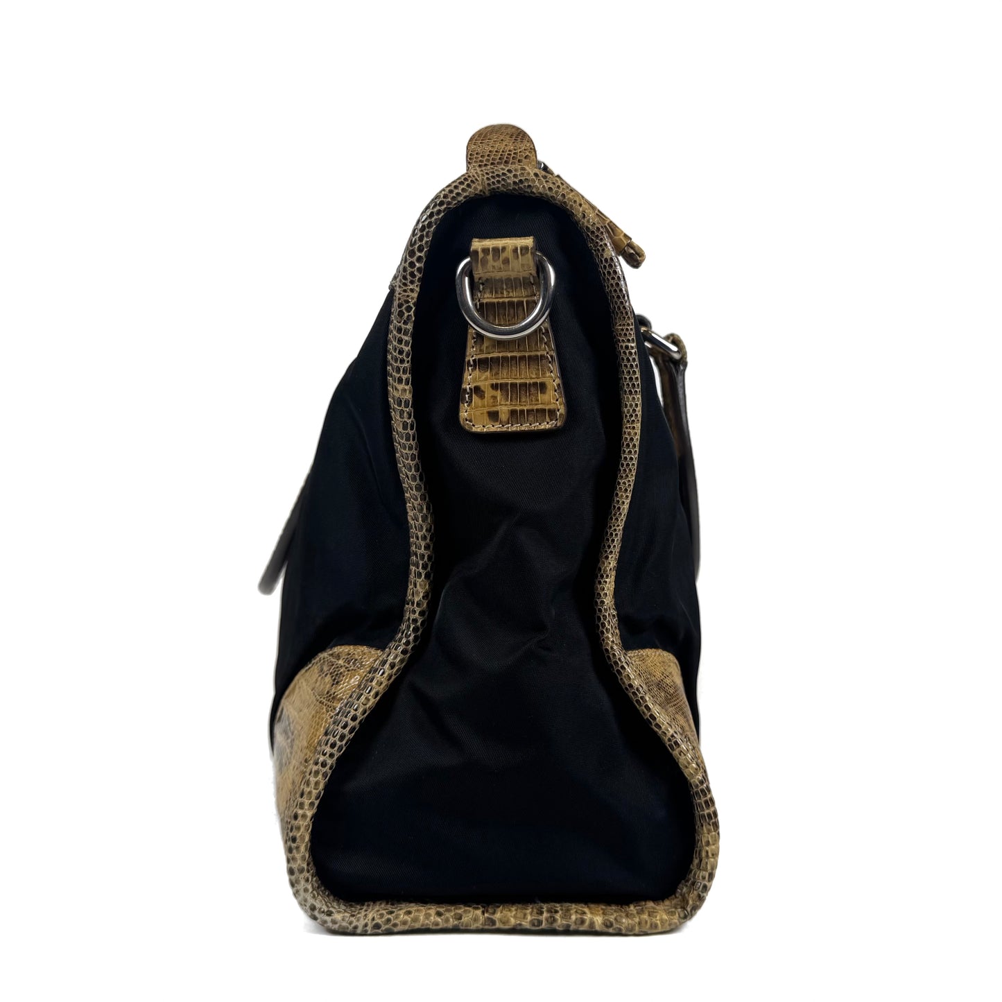 Prada Lizard Tessuto Nylon Bag