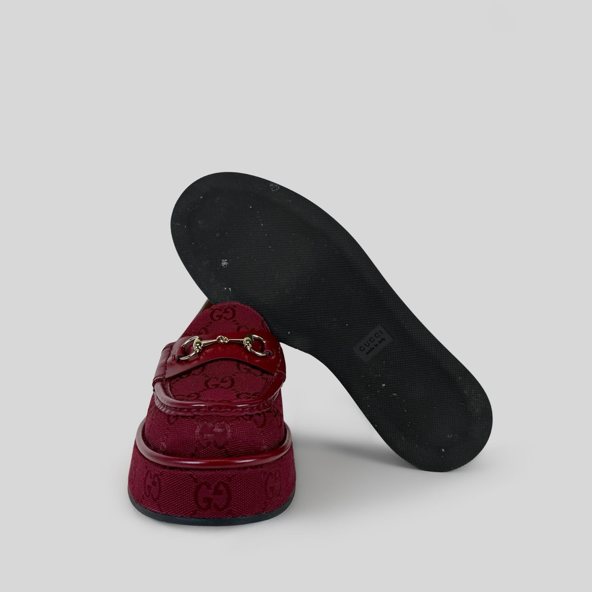 Gucci Ilde GG Canvas Platform Loafers
