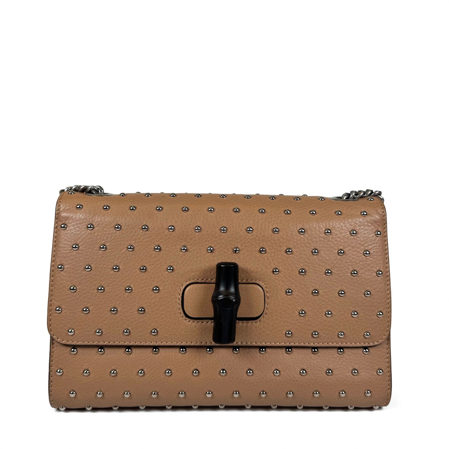 Gucci Studded Miss Bamboo Medium Shoulder Bag