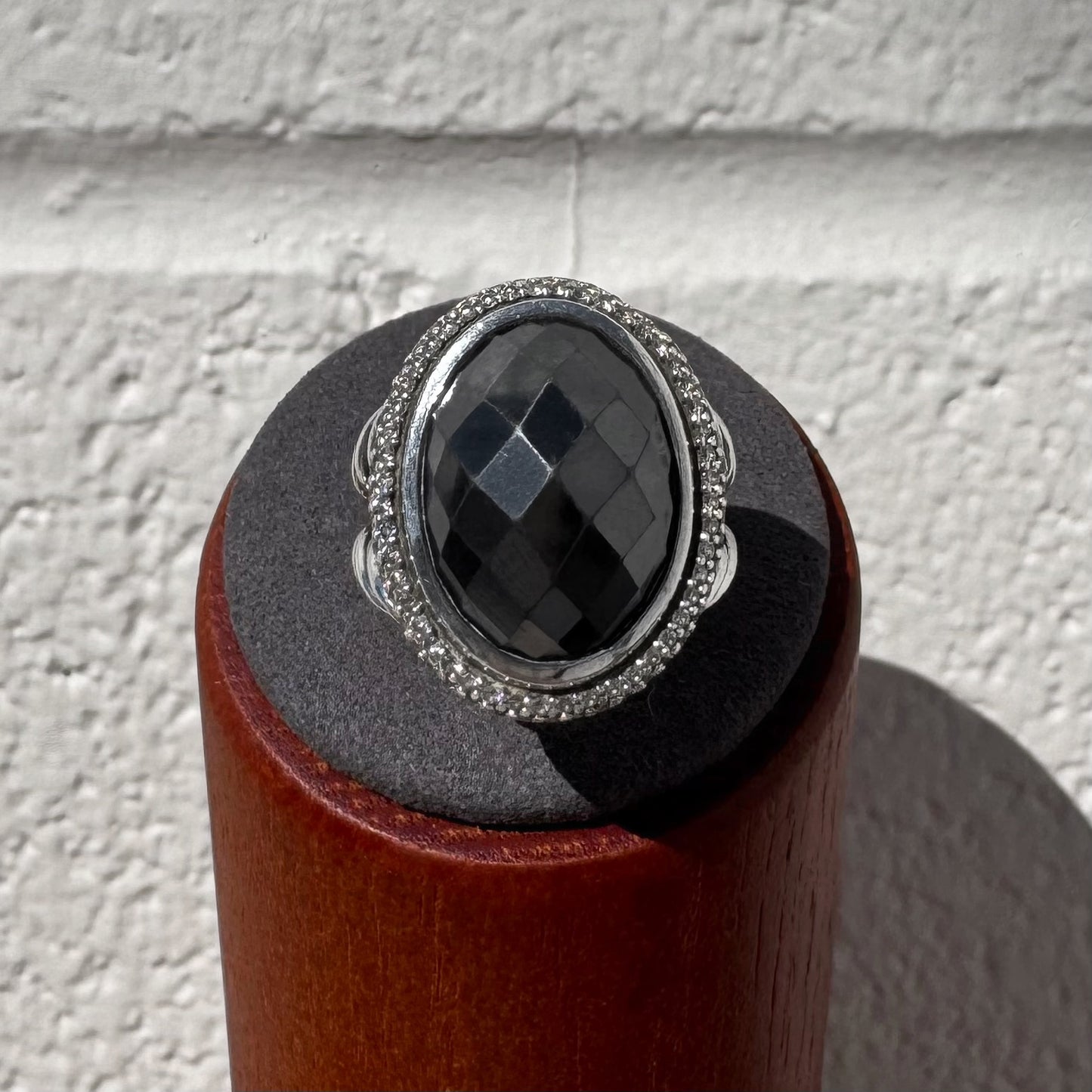 David Yurman Hematite and Diamonds Albion Ring