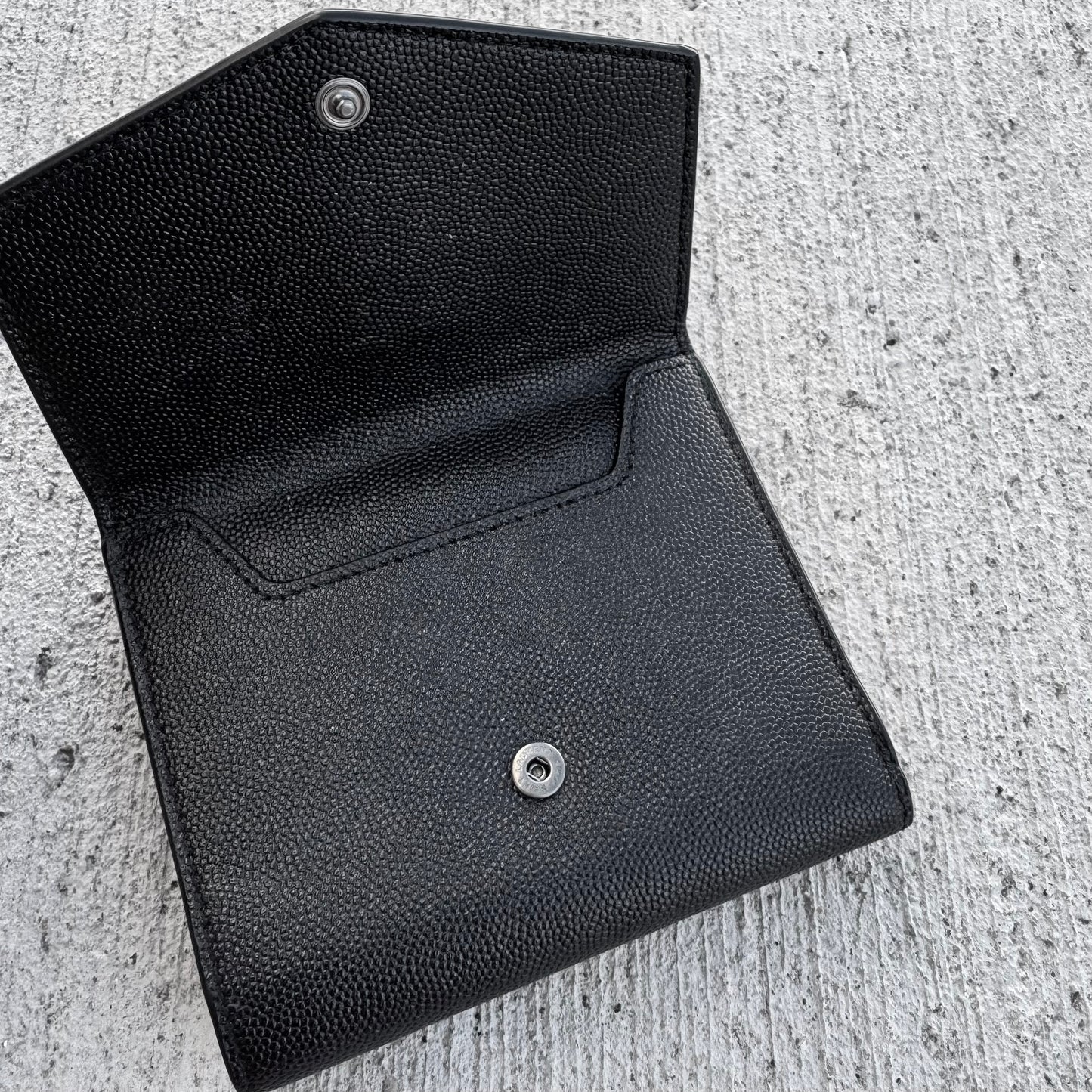 Saint Laurent Grain de Poudre Compact Wallet
