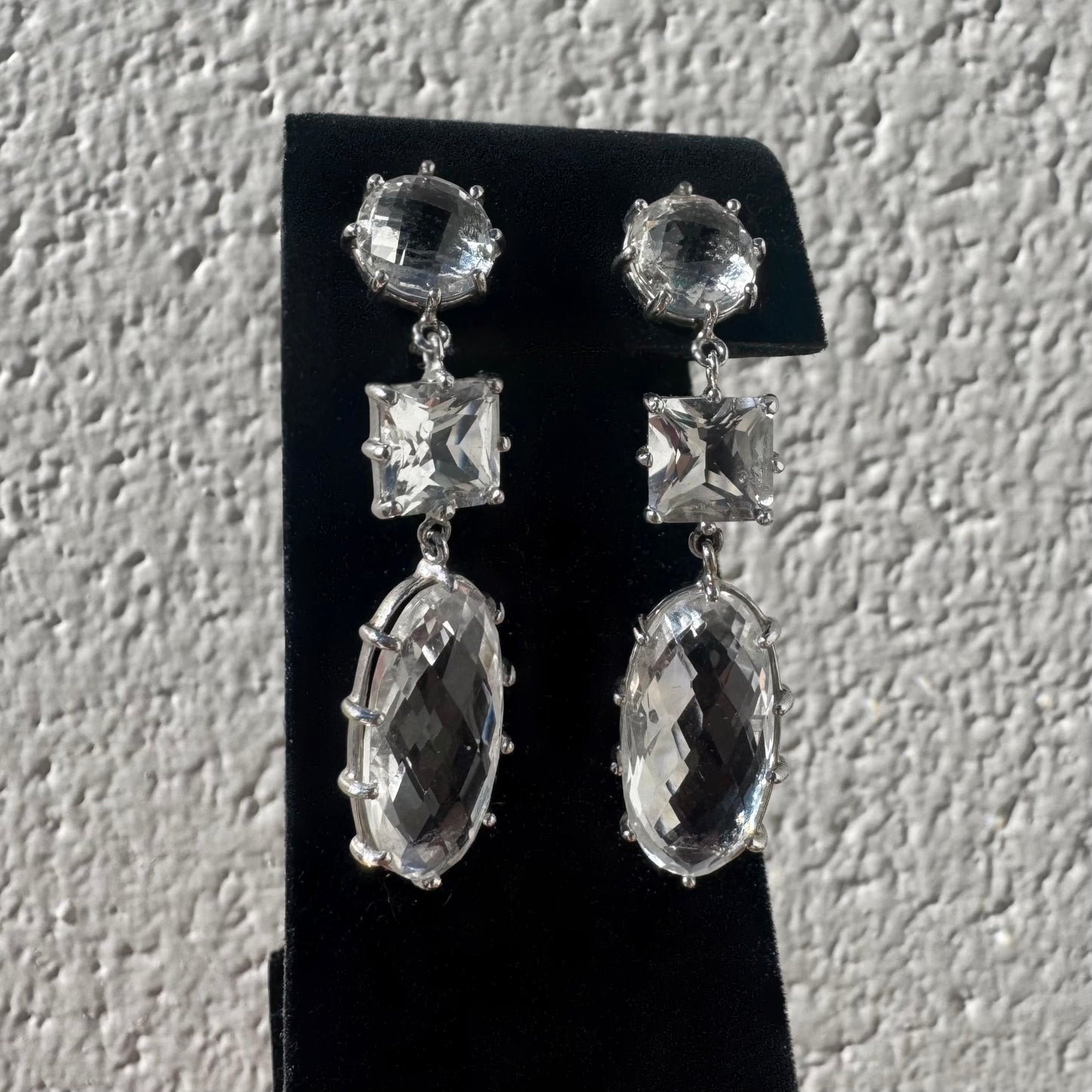 Anzie Clear Topaz Sterling Silver Drop Earrings