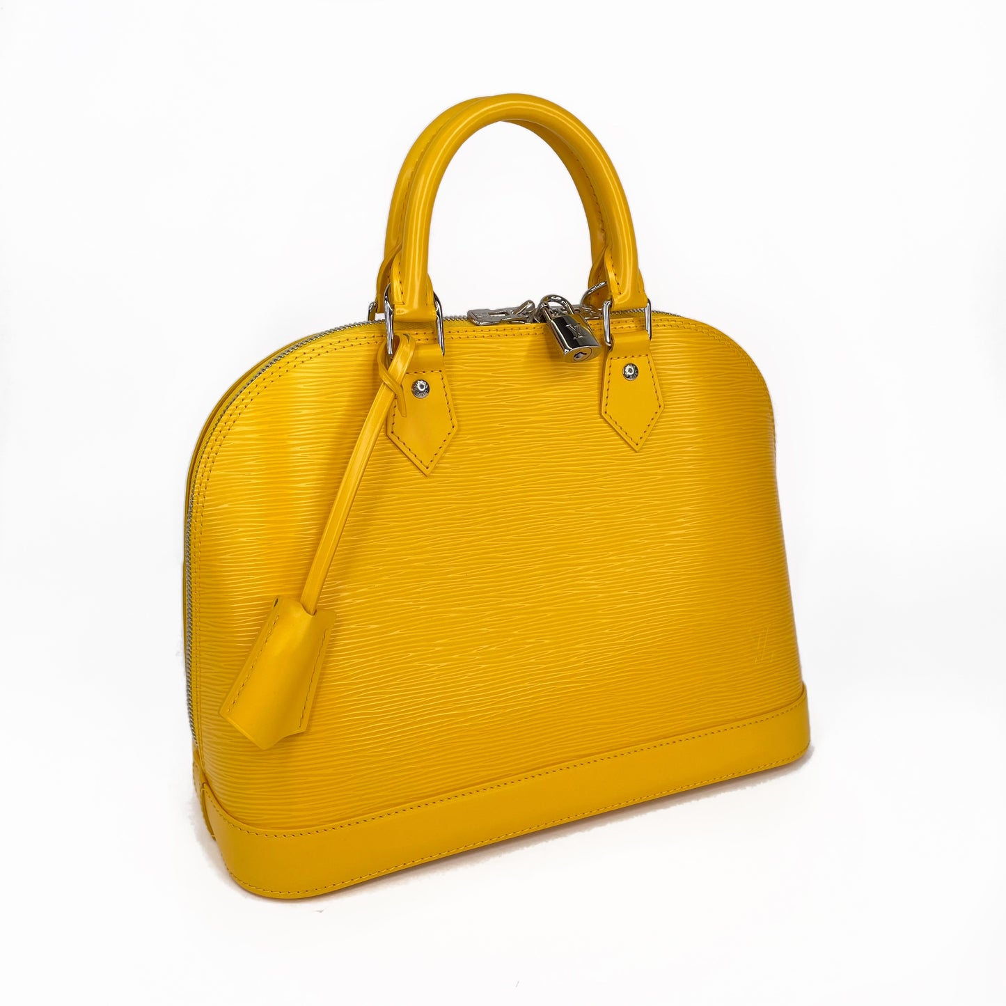 LOUIS VUITTON Yellow Alma PM Satchel