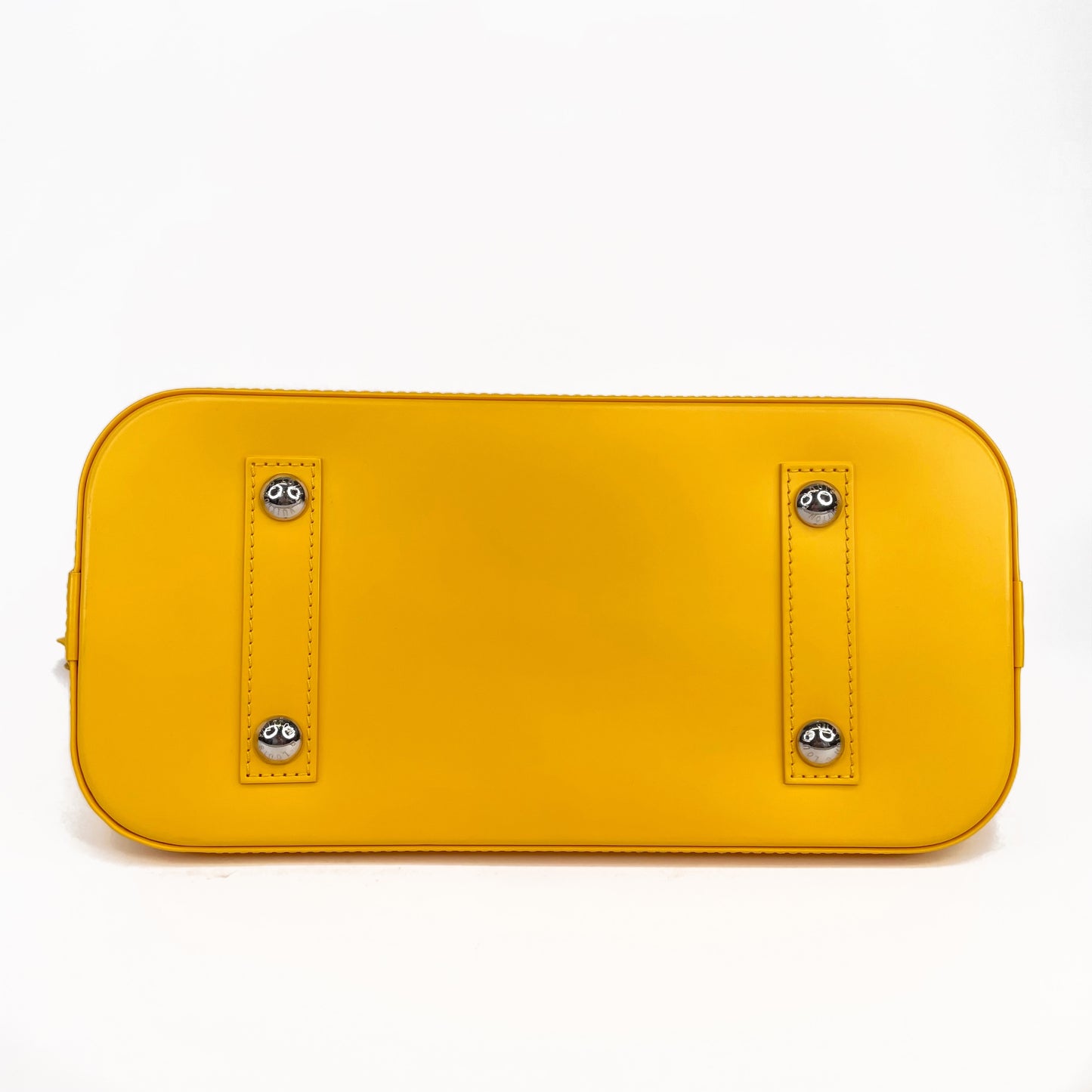 LOUIS VUITTON Yellow Alma PM Satchel