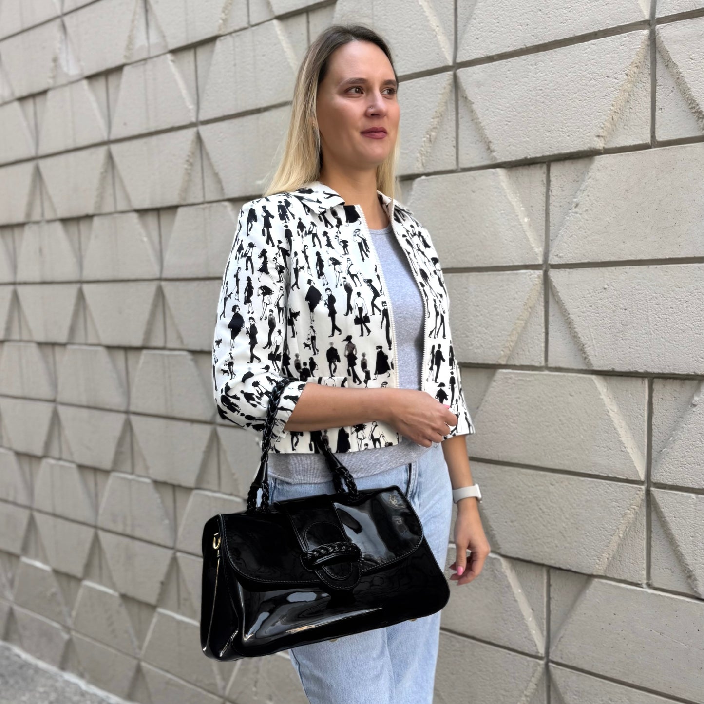 Valentino Garavani Patent Histoire Flap Bag