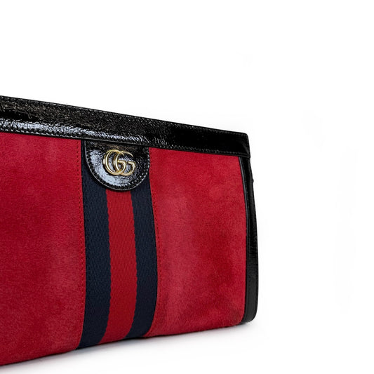 Gucci Ophidia Suede Web Small Bag