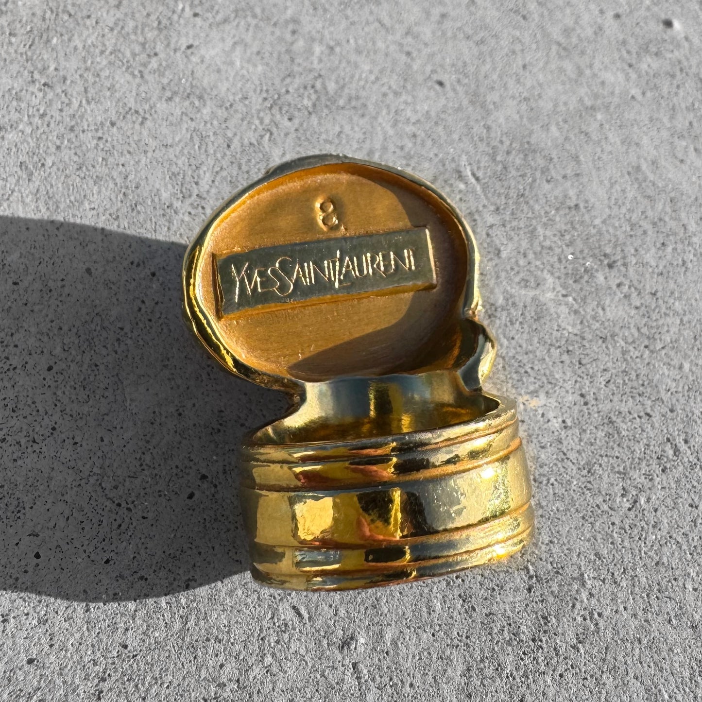 Yves Saint Laurent Arty Pink Enamel Ring