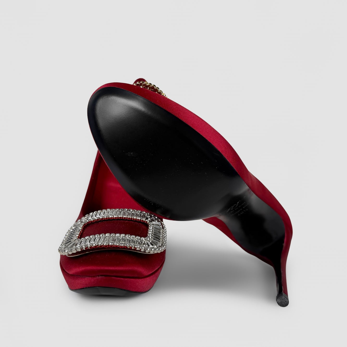 Roger Vivier Limelight Crystal Buckle Heels