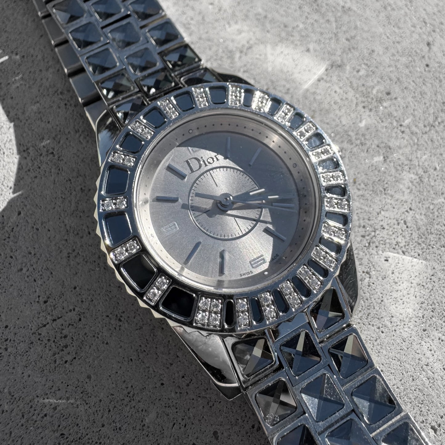 Christian Dior Christal Diamond Stainless Steel Watch