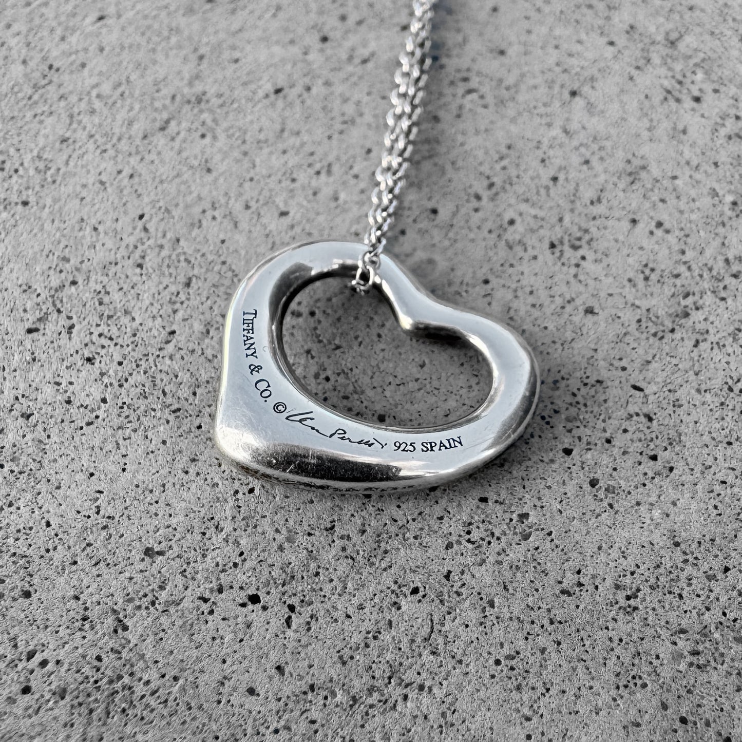 Tiffany & Co. Elsa Peretti Floating Heart Necklace