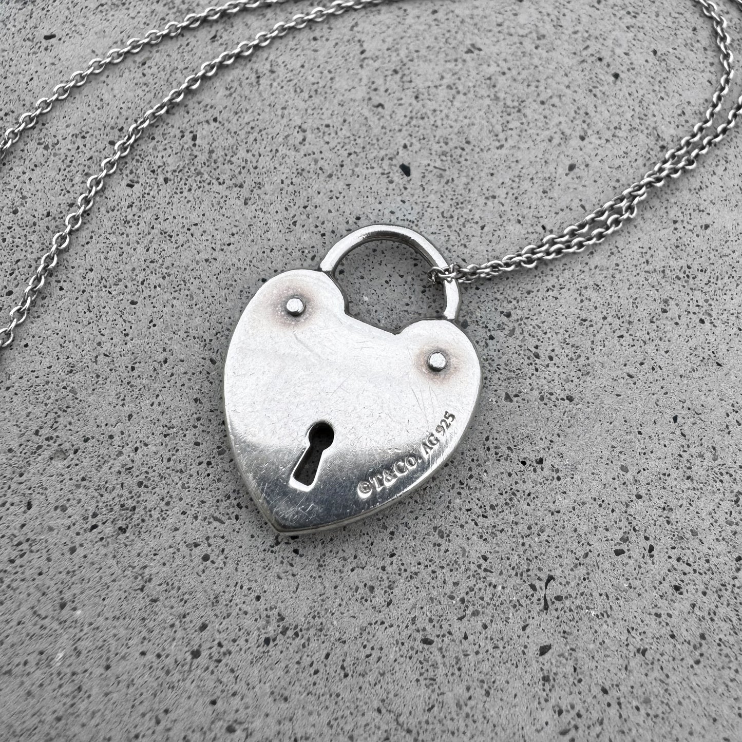 Tiffany & Co. Return to Tiffany Heart Lock Silver Necklace