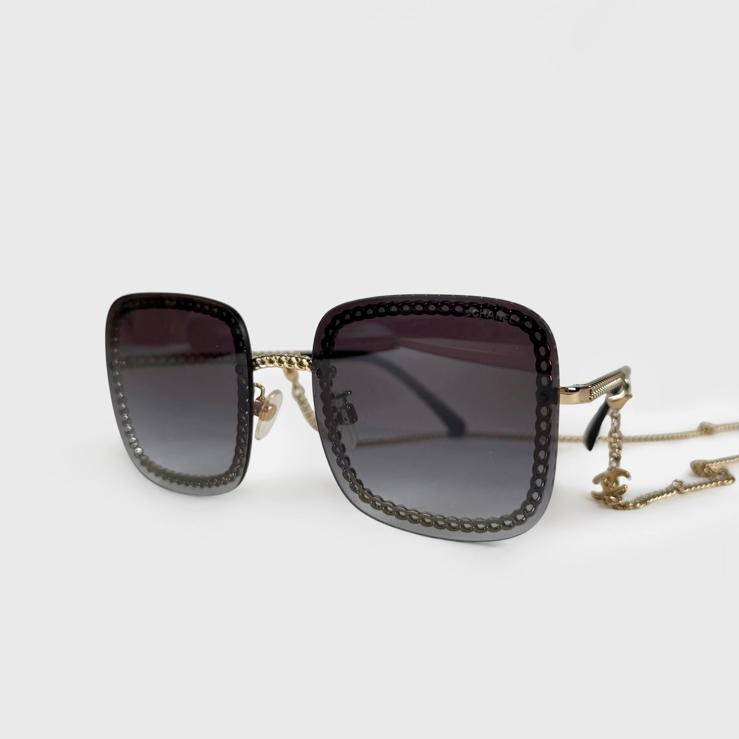 Chanel CC Chain Square Gradient Sunglasses
