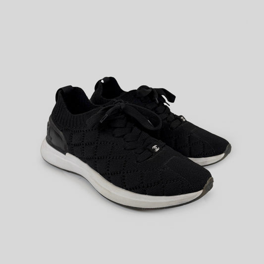 Chanel Knit CC Low-Top Sneakers