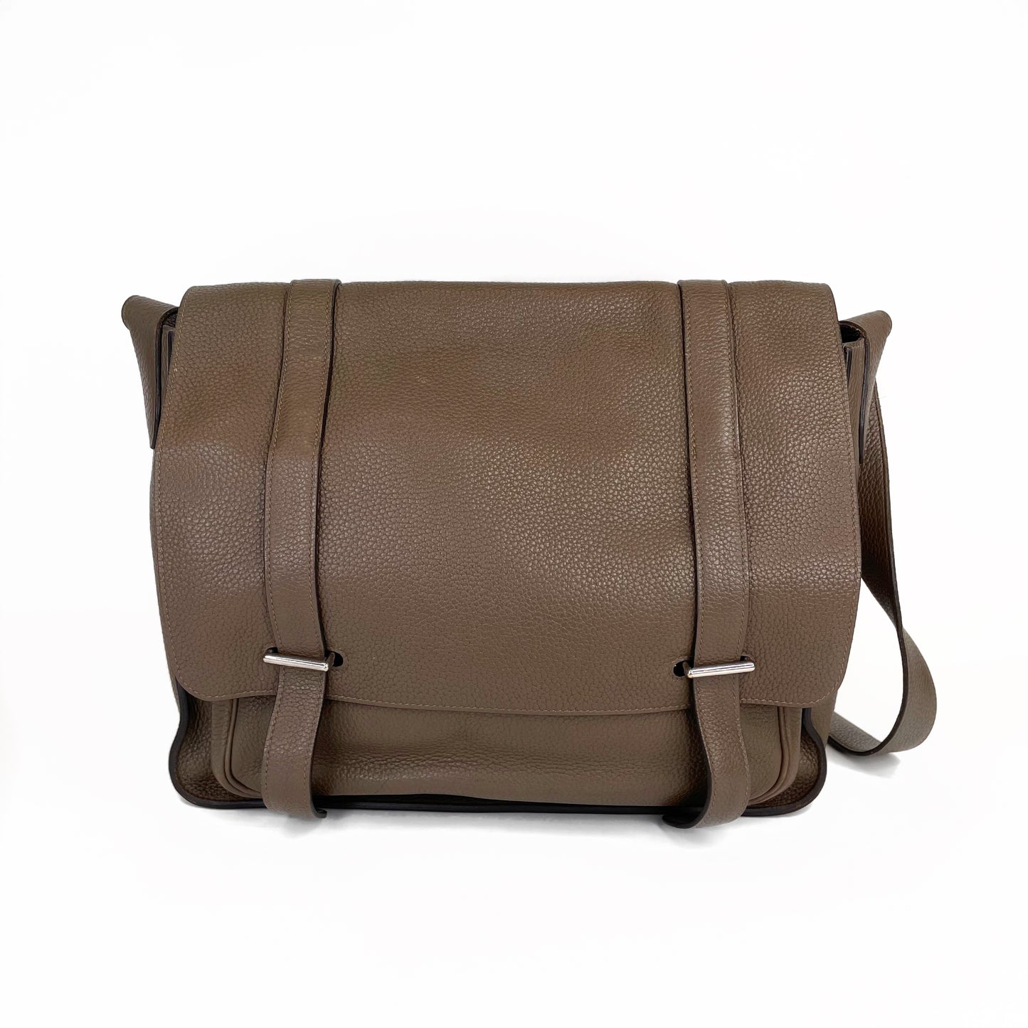 Hermès Etoupe Clemence Steve Messenger Bag