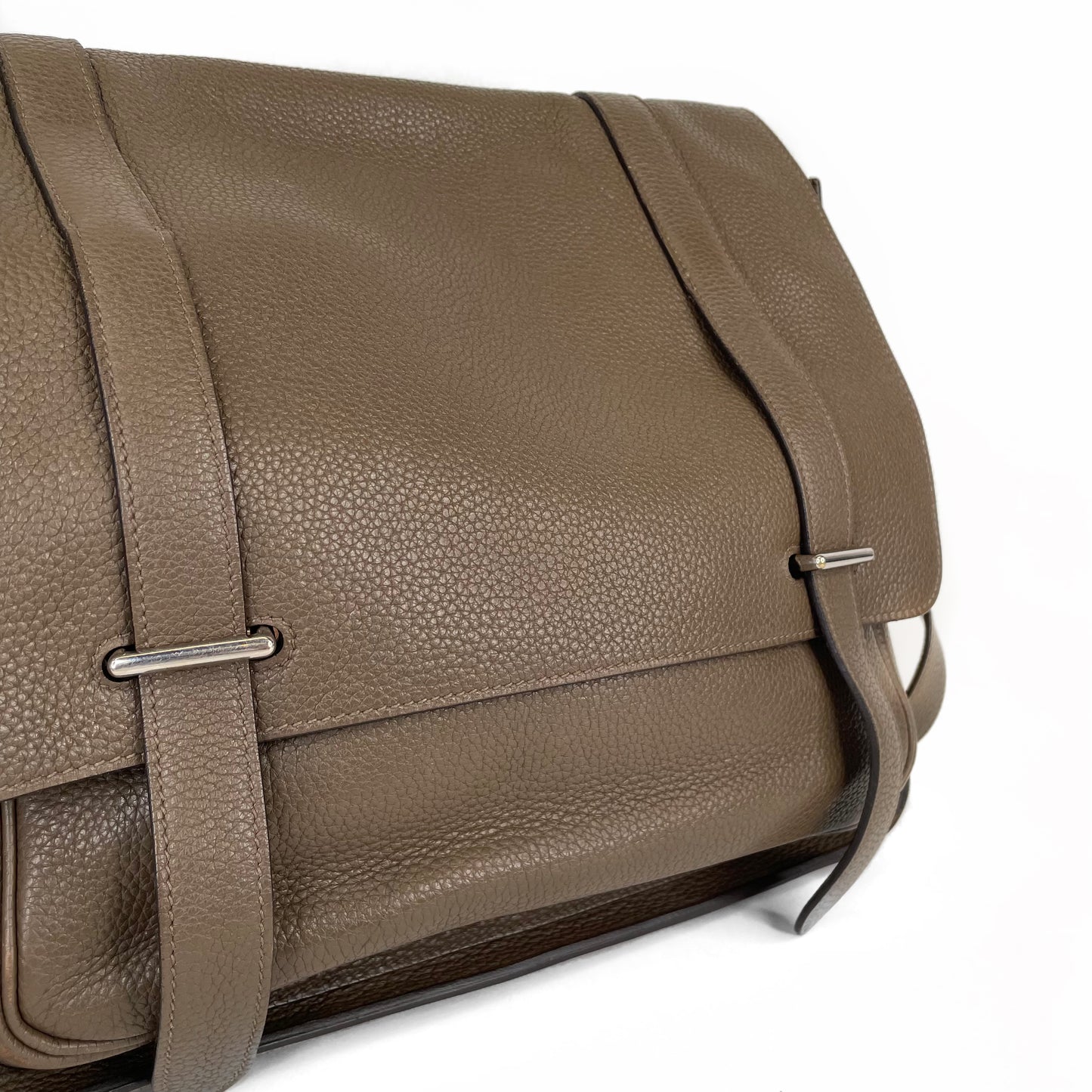 Hermès Etoupe Clemence Steve Messenger Bag