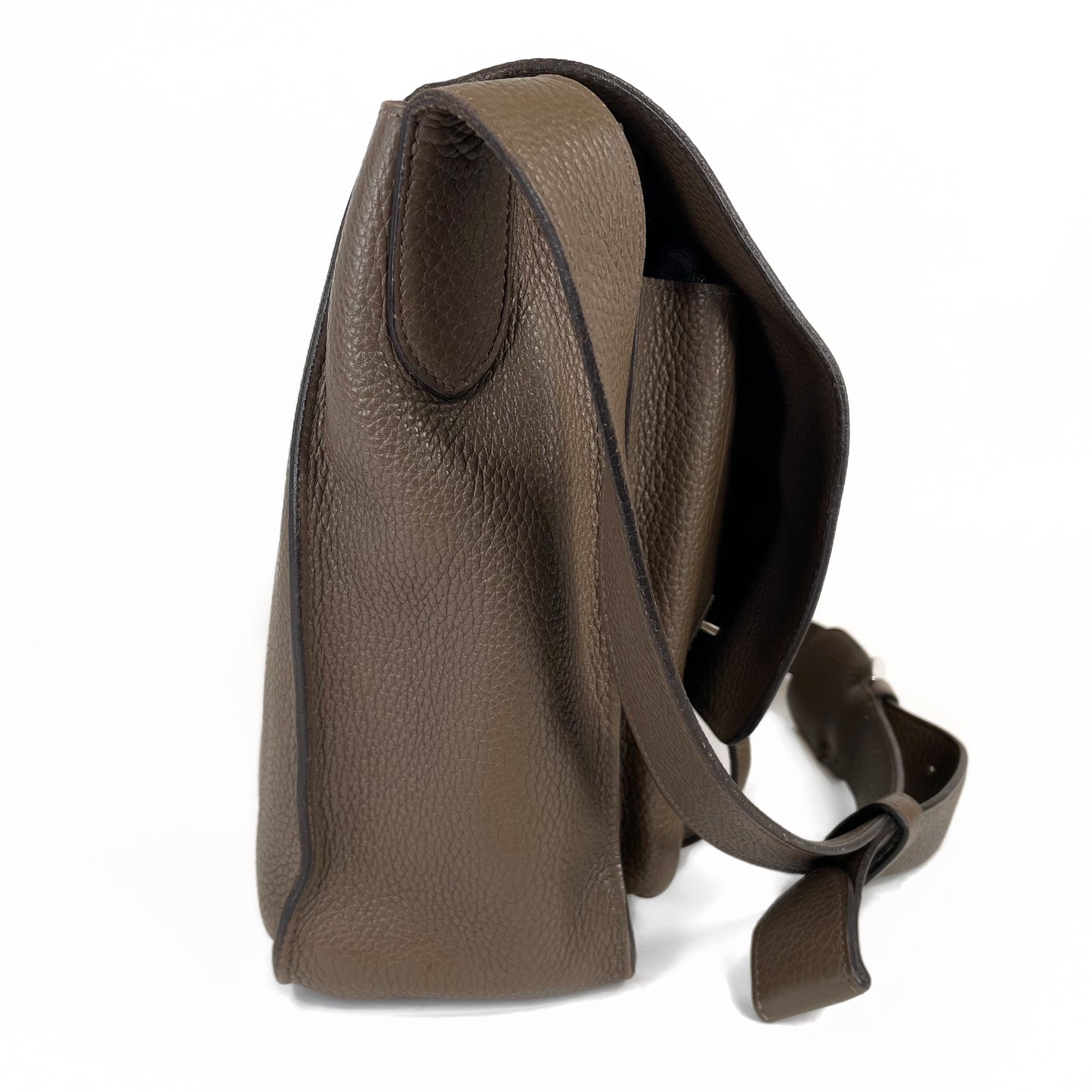 Hermès Etoupe Clemence Steve Messenger Bag