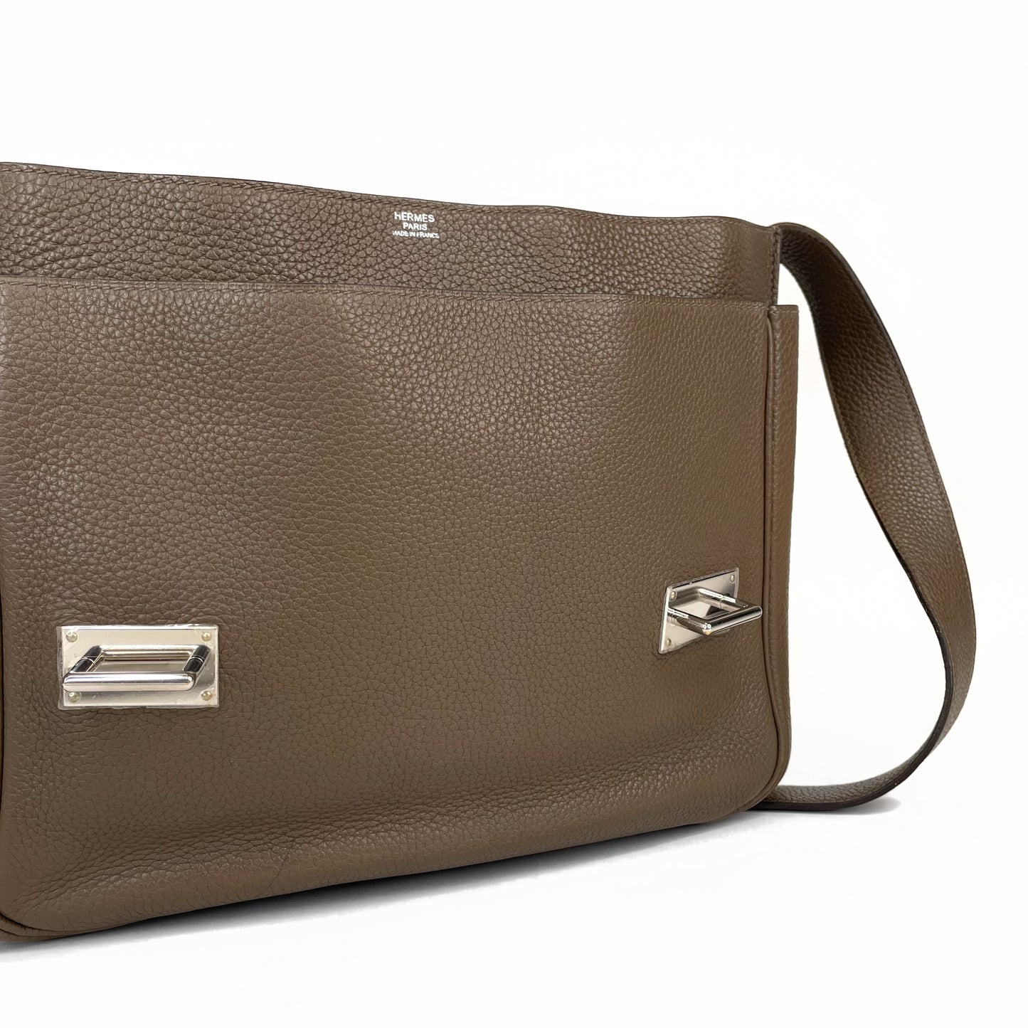 Hermès Etoupe Clemence Steve Messenger Bag