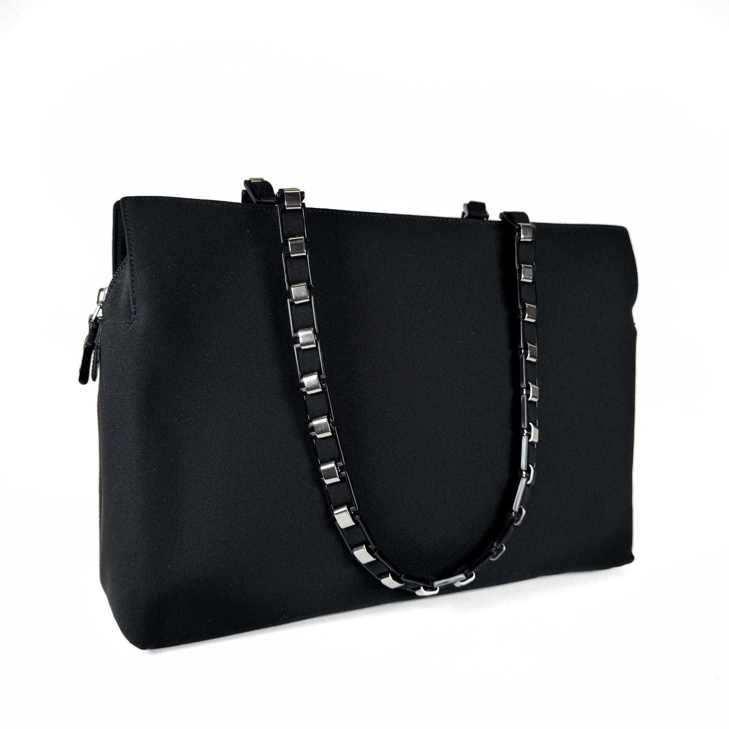 Ferragamo Tiered Grosgrain Nylon Shoulder Bag