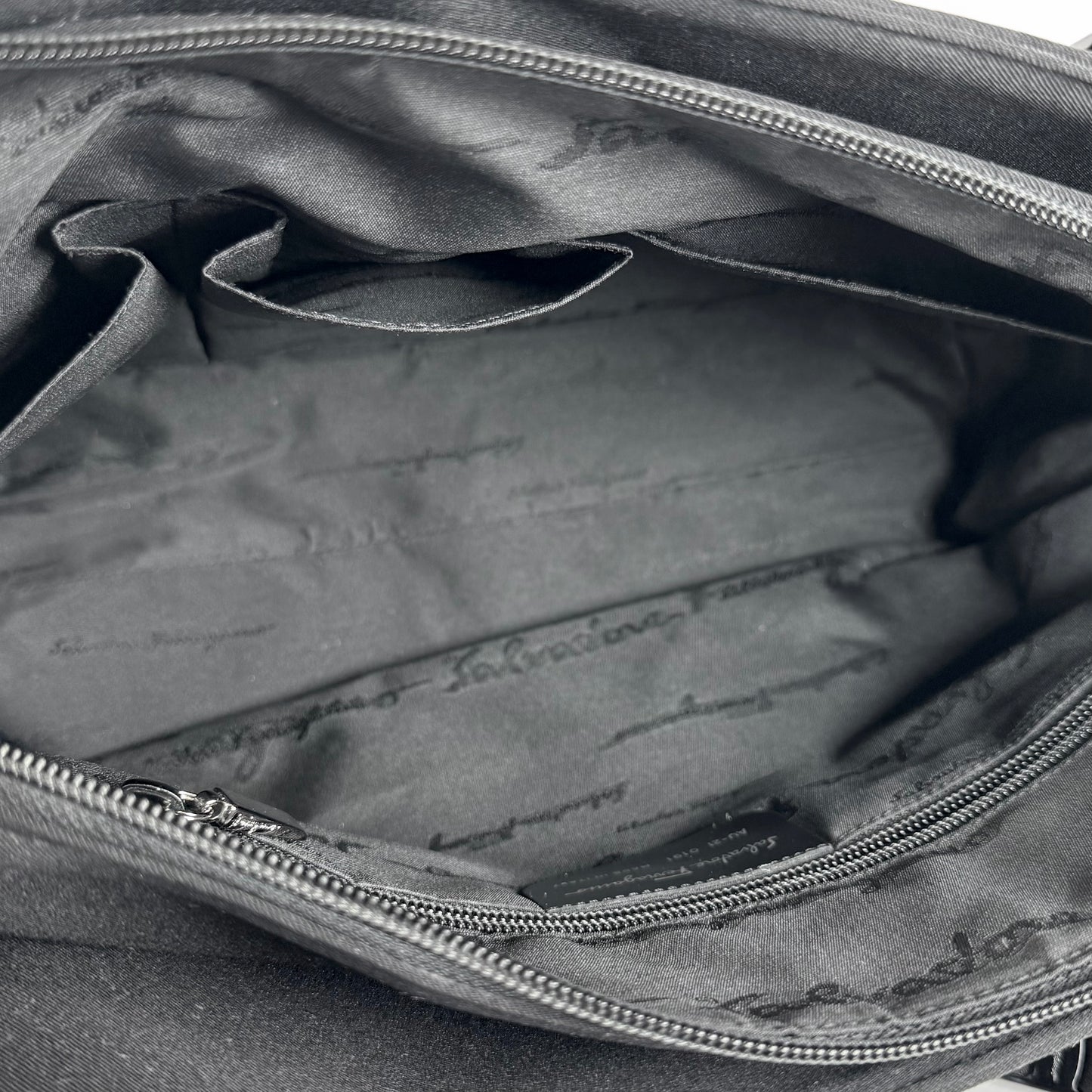 Ferragamo Tiered Grosgrain Nylon Shoulder Bag